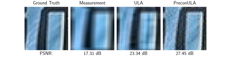 Ground Truth, Measurement, ULA, PreconULA