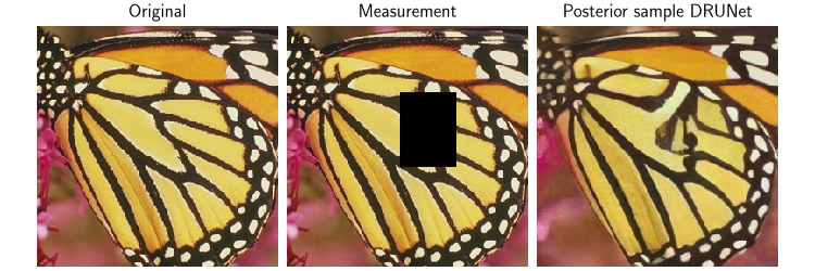 Original, Measurement, Posterior sample DRUNet