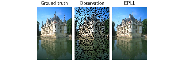 Ground truth, Observation, EPLL