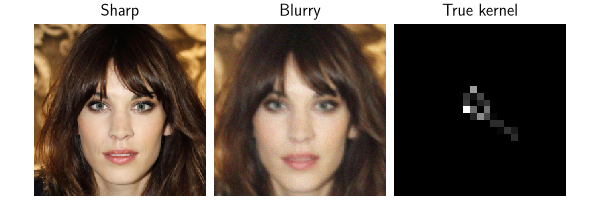 Sharp, Blurry, True kernel