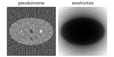 pseudoinverse, sensitivities