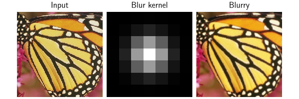 Input, Blur kernel, Blurry